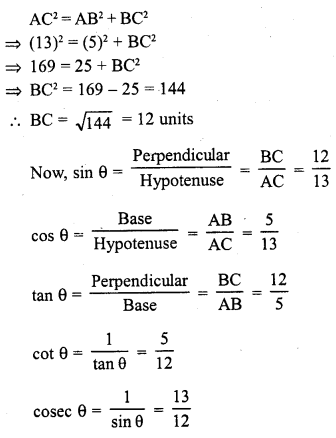 RD Sharma Class 10 Solutions Chapter 10 Trigonometric Ratios Ex 10.1 17