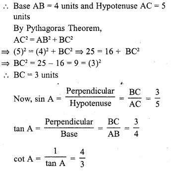 RD Sharma Class 10 Solutions Chapter 10 Trigonometric Ratios Ex 10.1 4