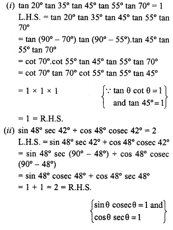 RD Sharma Class 10 Solutions Chapter 10 Trigonometric Ratios Ex 10.3 11