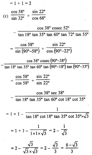 RD Sharma Class 10 Solutions Chapter 10 Trigonometric Ratios Ex 10.3 28