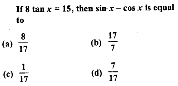 RD Sharma Class 10 Solutions Chapter 10 Trigonometric Ratios MCQS 12