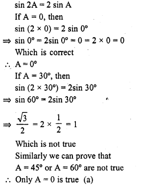 RD Sharma Class 10 Solutions Chapter 10 Trigonometric Ratios MCQS 54