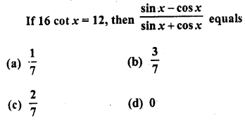 RD Sharma Class 10 Solutions Chapter 10 Trigonometric Ratios MCQS 9