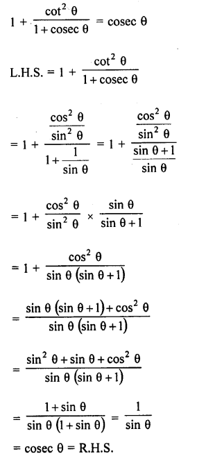 RD Sharma Class 10 Solutions Chapter 11 Trigonometric Identities Ex 11.1 116