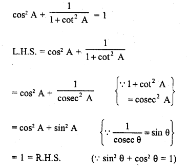 RD Sharma Class 10 Solutions Chapter 11 Trigonometric Identities Ex 11.1 12