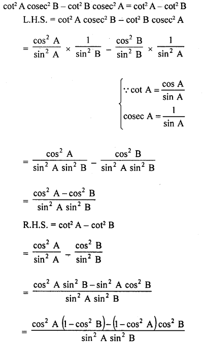 RD Sharma Class 10 Solutions Chapter 11 Trigonometric Identities Ex 11.1 127