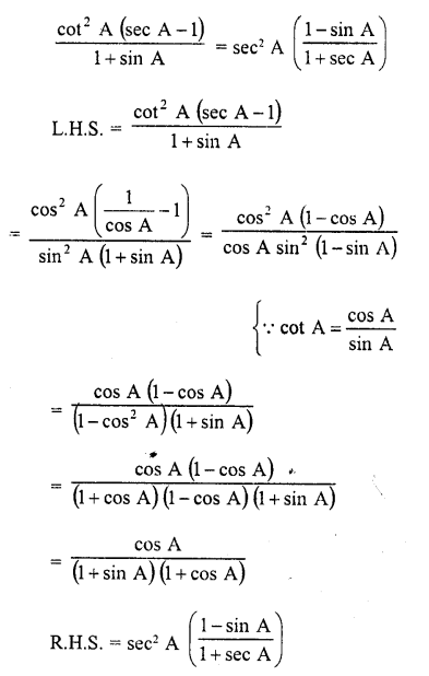 RD Sharma Class 10 Solutions Chapter 11 Trigonometric Identities Ex 11.1 173