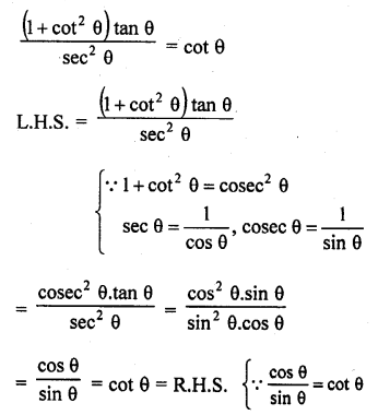 RD Sharma Class 10 Solutions Chapter 11 Trigonometric Identities Ex 11.1 26