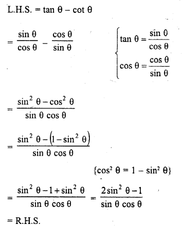 RD Sharma Class 10 Solutions Chapter 11 Trigonometric Identities Ex 11.1 38