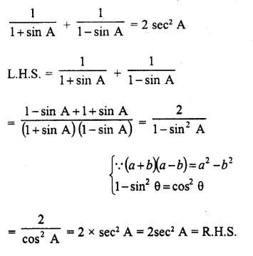 RD Sharma Class 10 Solutions Chapter 11 Trigonometric Identities Ex 11.1 42