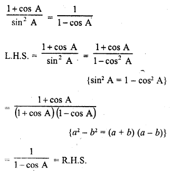 RD Sharma Class 10 Solutions Chapter 11 Trigonometric Identities Ex 11.1 66