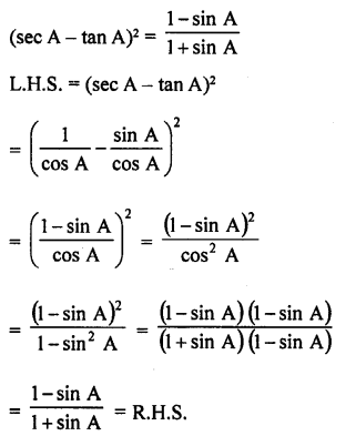 RD Sharma Class 10 Solutions Chapter 11 Trigonometric Identities Ex 11.1 82