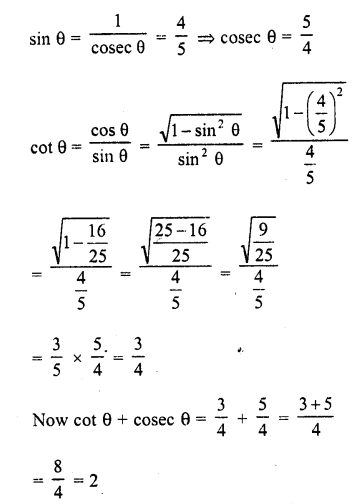 RD Sharma Class 10 Solutions Chapter 11 Trigonometric Identities VSAQS 9