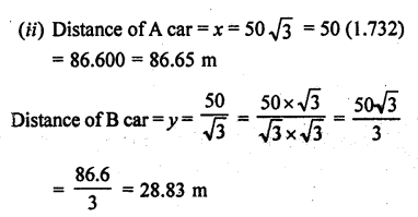 RD Sharma Class 10 Solutions Chapter 12 Heights and Distances Ex 12.1 103