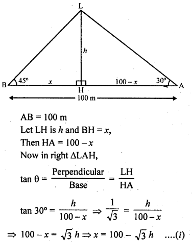 RD Sharma Class 10 Solutions Chapter 12 Heights and Distances Ex 12.1 107