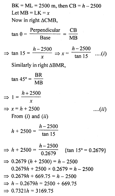 RD Sharma Class 10 Solutions Chapter 12 Heights and Distances Ex 12.1 141