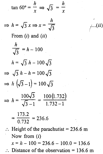 RD Sharma Class 10 Solutions Chapter 12 Heights and Distances Ex 12.1 21