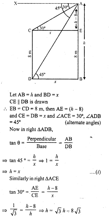 RD Sharma Class 10 Solutions Chapter 12 Heights and Distances Ex 12.1 49