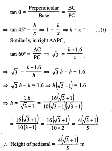 RD Sharma Class 10 Solutions Chapter 12 Heights and Distances Ex 12.1 52