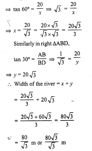 RD Sharma Class 10 Solutions Chapter 12 Heights and Distances Ex 12.1 66