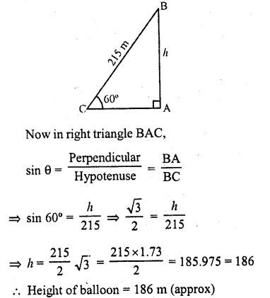 RD Sharma Class 10 Solutions Chapter 12 Heights and Distances Ex 12.1 73