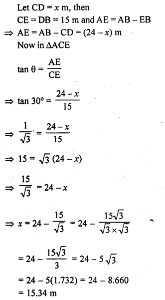 RD Sharma Class 10 Solutions Chapter 12 Heights and Distances Ex 12.1 85