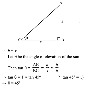 RD Sharma Class 10 Solutions Chapter 12 Heights and Distances VSAQS 3