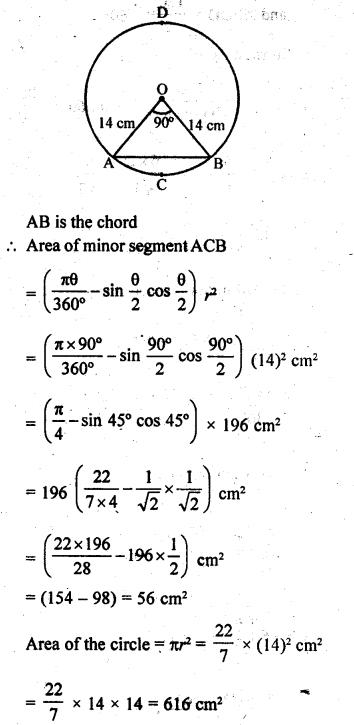 RD Sharma Class 10 Solutions Chapter 13 Areas Related to Circles Ex 13.3 6