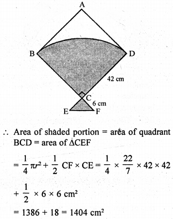 RD Sharma Class 10 Solutions Chapter 13 Areas Related to Circles Ex 13.4 104