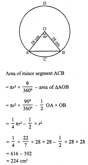 RD Sharma Class 10 Solutions Chapter 13 Areas Related to Circles MCQS 60