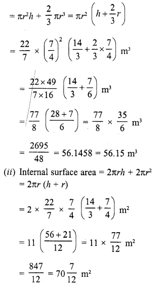 RD Sharma Class 10 Solutions Chapter 14 Surface Areas and Volumes Ex 14.2 19