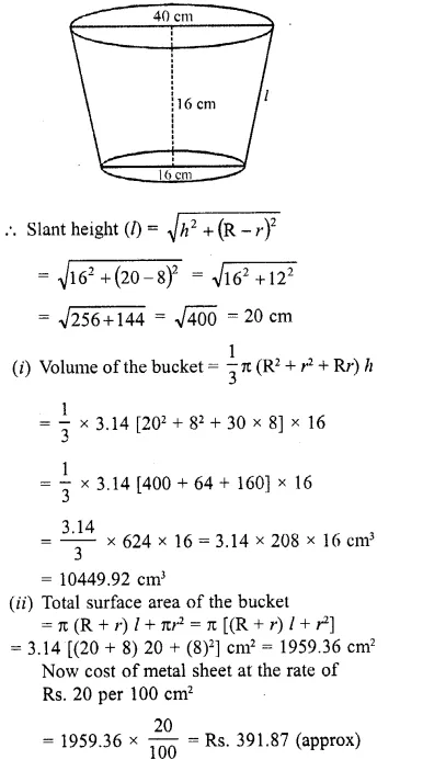 RD Sharma Class 10 Solutions Chapter 14 Surface Areas and Volumes Ex 14.3 20