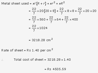 RD Sharma Class 10 Solutions Chapter 14 Surface Areas and Volumes Ex 14.3 23