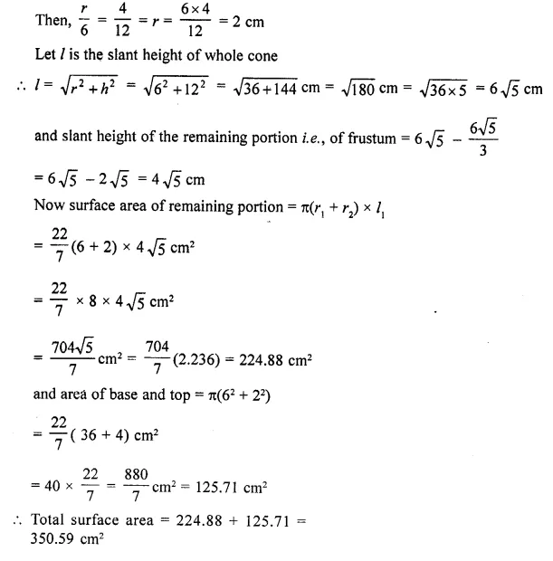 RD Sharma Class 10 Solutions Chapter 14 Surface Areas and Volumes Ex 14.3 27