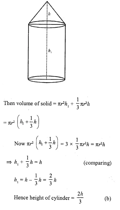 RD Sharma Class 10 Solutions Chapter 14 Surface Areas and Volumes MCQS 15