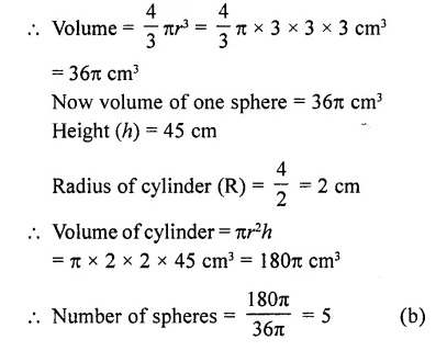 RD Sharma Class 10 Solutions Chapter 14 Surface Areas and Volumes MCQS 48