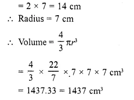 RD Sharma Class 10 Solutions Chapter 14 Surface Areas and Volumes Revision Exercise 49