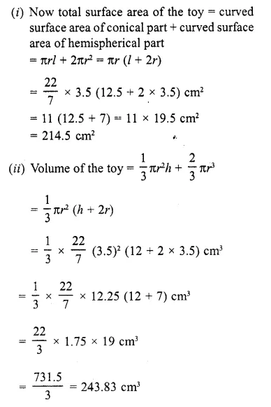 RD Sharma Class 10 Solutions Chapter 14 Surface Areas and Volumes Revision Exercise 52