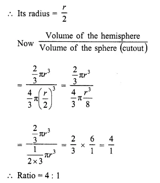RD Sharma Class 10 Solutions Chapter 14 Surface Areas and Volumes VSAQS 12