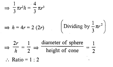 RD Sharma Class 10 Solutions Chapter 14 Surface Areas and Volumes VSAQS 3