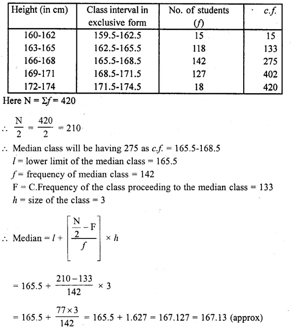 RD Sharma Class 10 Solutions Chapter 15 Statistics Ex 15.4 3