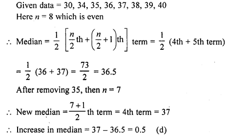 RD Sharma Class 10 Solutions Chapter 15 Statistics MCQS 32