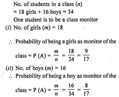 RD Sharma Class 10 Solutions Chapter 16 Probability Ex 16.1 26