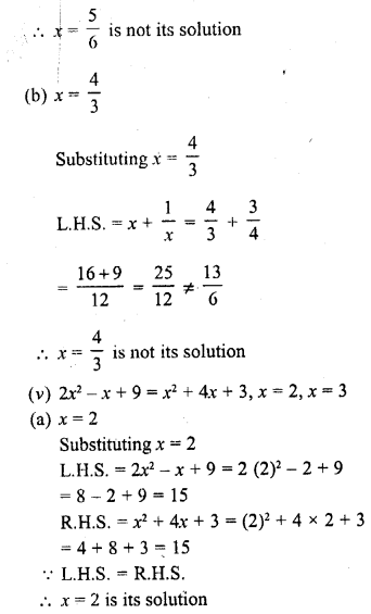RD Sharma Class 10 Solutions Chapter 4 Quadratic Equations Ex 4.1 13