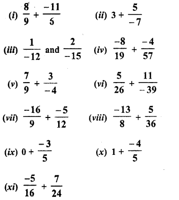 RD Sharma Class 8 Solutions Chapter 1 Rational Numbers Ex 1.1 11