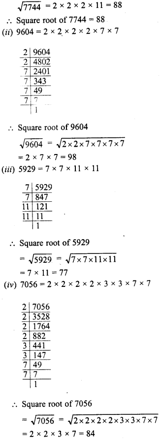 RD Sharma Class 8 Solutions Chapter 3 Squares and Square Roots Ex 3.4 22