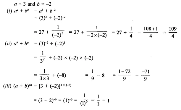 RD Sharma Class 9 Solutions Chapter 2 Exponents of Real Numbers Ex 2.1 Q2.1