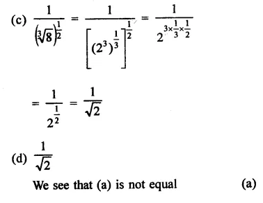 RD Sharma Class 9 Solutions Chapter 2 Exponents of Real Numbers MCQS Q12.3