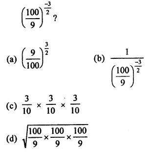 RD Sharma Class 9 Solutions Chapter 2 Exponents of Real Numbers MCQS Q13.1