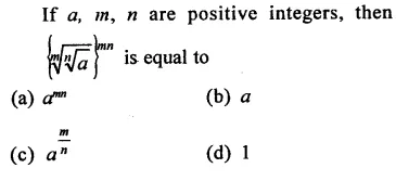 RD Sharma Class 9 Solutions Chapter 2 Exponents of Real Numbers MCQS Q18.1